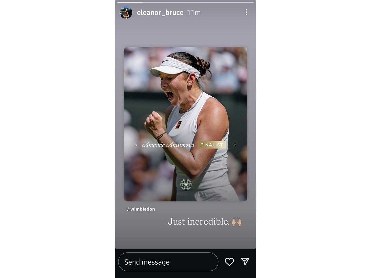 Eleanor May’s Instagram story (@eleanor_bruce)